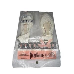 Vintage Dearfoams Lace Slippers Medium 6.5-7.5 Made in USA NWT Original Bag